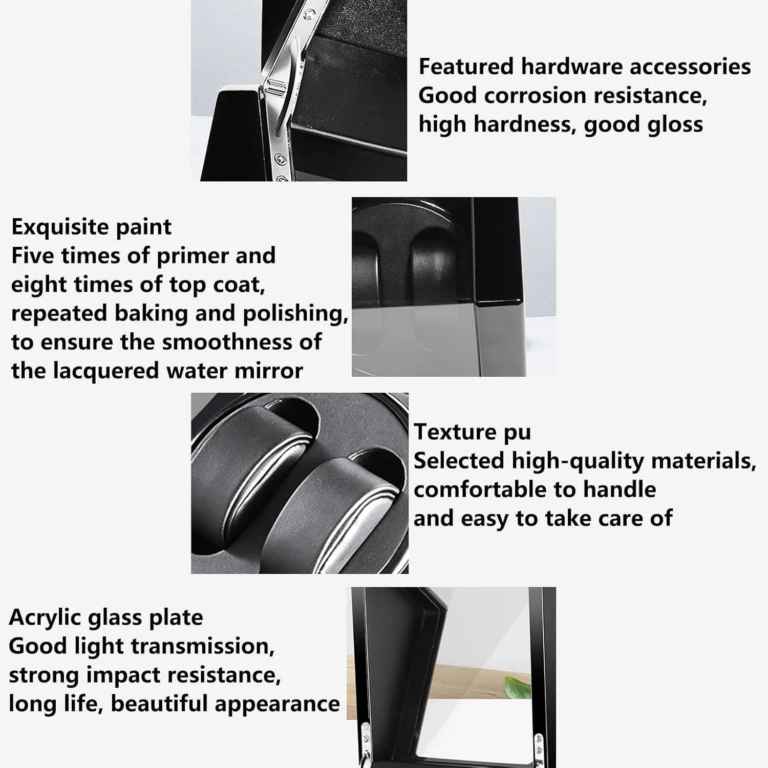 Winding Watch boycott weaken Shaker Box with Quiet Motor Self-Winding Mechanical Watch Storage Display Case,D Automatic Watch Winder for 4 Watches Electric Rotating 