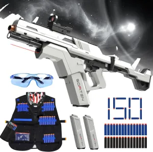 with 150 Darts IR and Flashlight Foldable Stock The Shooting Activity Game for Kids Age 8-12 Gifts for Birthday Xmas Toy Gun Automatic Sniper Rifle Tactical Vest Toy eternal thwart sulfuric vent vogue Foam Blaster 