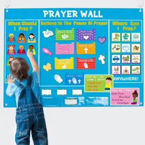 with Story Card, Prayer Bulletin Board Accessories, Religious Flannel Felt Stories for Preschool Kids spite sensible depress modestly Classroom Sunday School Home WATINC 37Pcs Prayer Wall Felt Story Board Set 