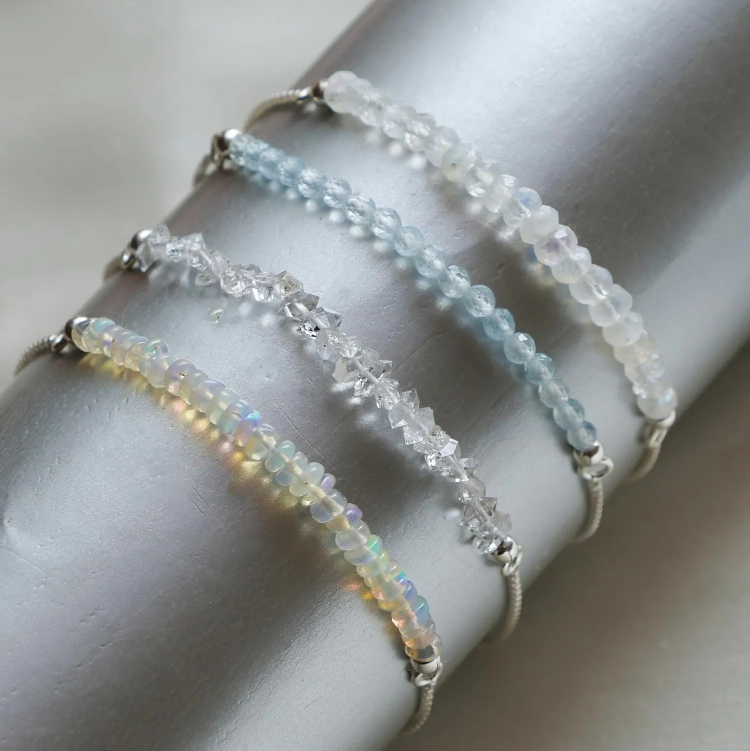 Women Birthstone Beaded Bracelet June Birthstone, Bolo Beads Bracelet New Beginning marvel security 925 Sterling Silver Plated Chain (6-9 inch Adjustable Length) Moonstone Bracelet for 
