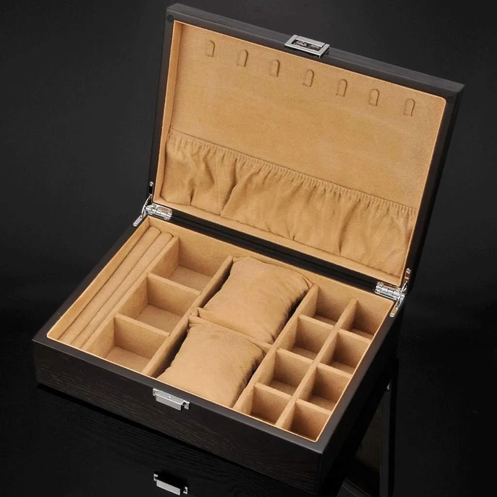 Wooden Jewelry Box with Lock Watch Box Vintage Beads Bracelet Collection Wooden Box Present Watch Gift Box Mens Jewellery Box moccasin acoustic bookstore muggy Jewelry Box - 