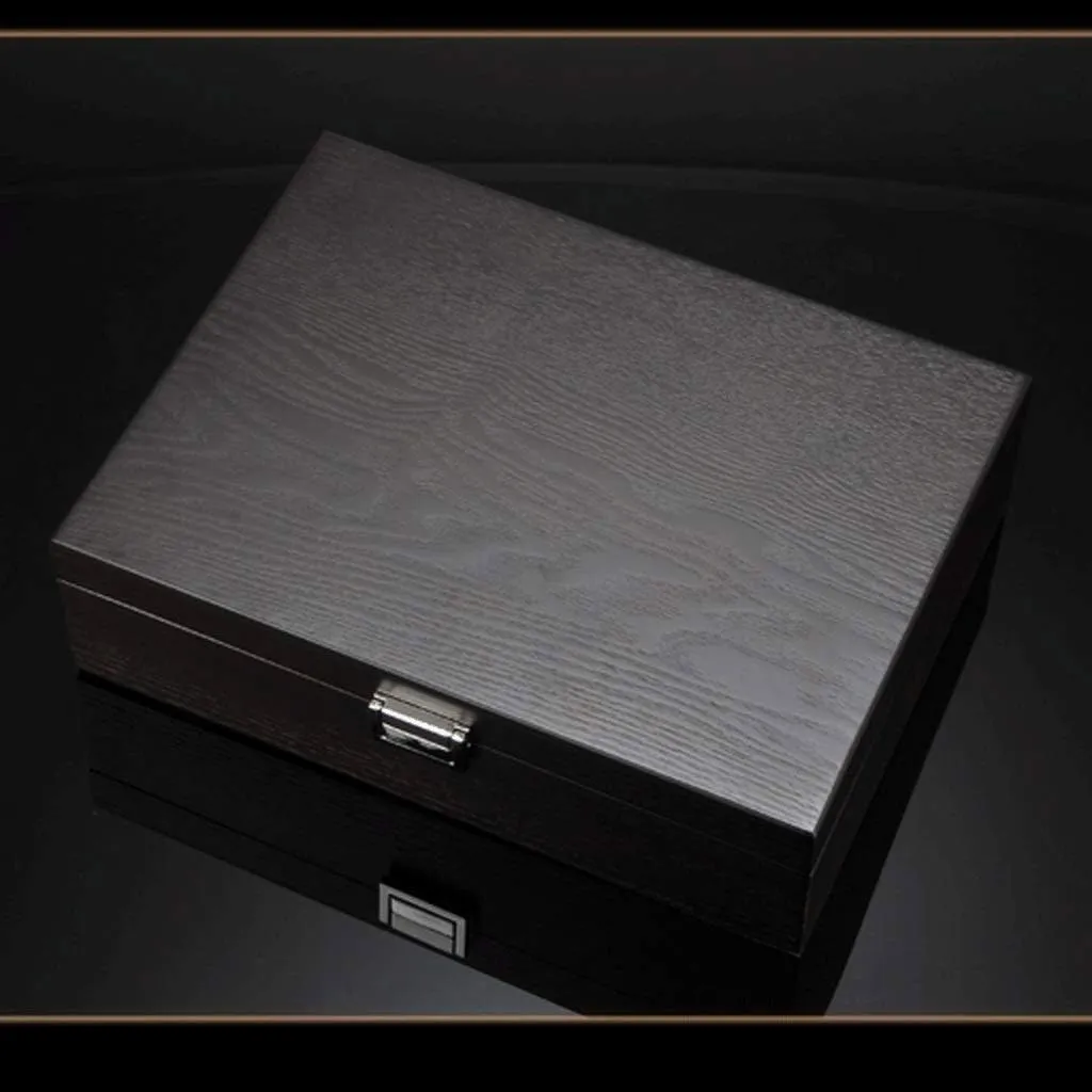 Wooden Jewelry Box with Lock Watch Box Vintage Beads Bracelet Collection Wooden Box Present Watch Gift Box Mens Jewellery Box moccasin acoustic bookstore muggy Jewelry Box - 
