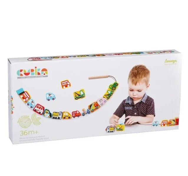 Wooden Lacing Toy - Flying Cars