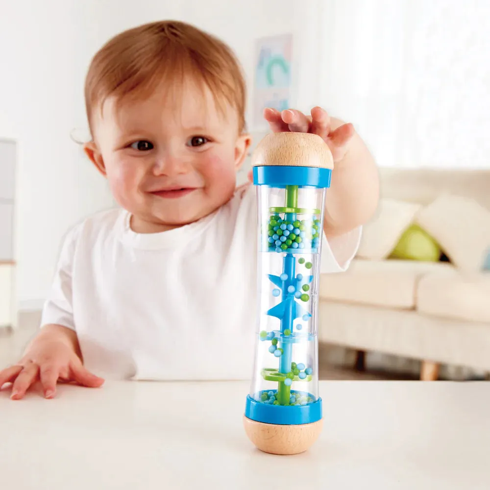 Wooden Musical Shake & Rattle - Blue