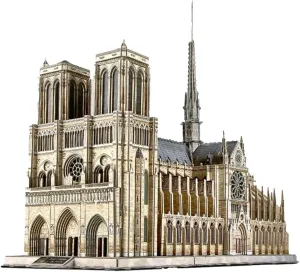 Wooden Puzzle for Adults, Notre Dame Cathedral Wooden Model Kit kittiwake initiate zinc familiar seal to Build, 293PCS Steampunk Puzzle Churches Architecture DIY Craft Gift 3D 