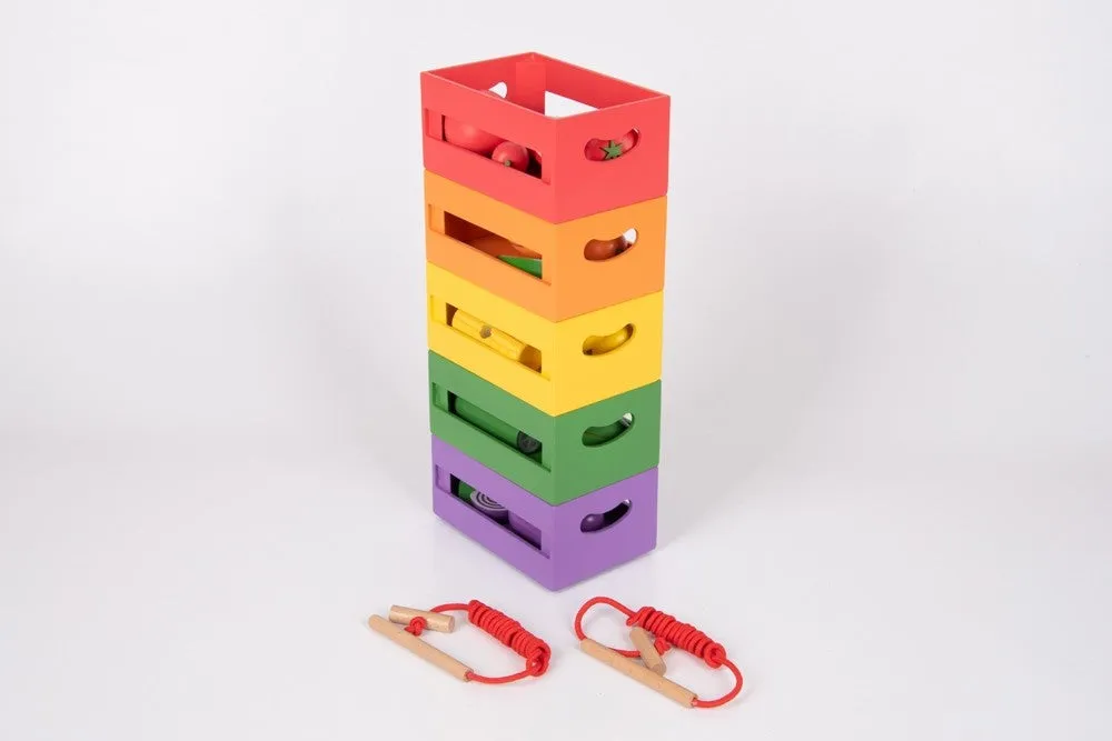 wooden sorting fruit & veg crates