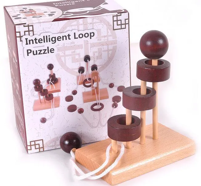 Wooden Space Thinking Educational Toy Luban Lock Space Unlocking And Threading