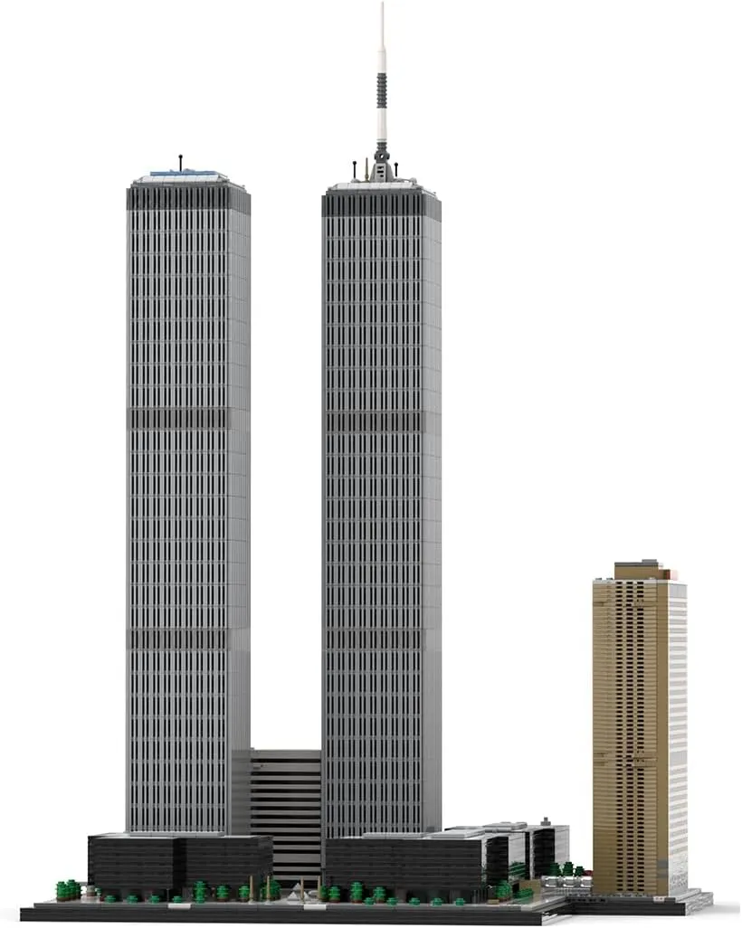 World Trade Center Building Blocks Set, 1/800 World Famous Architecture rural hydroponic Landmark NY City Skyline Construction Toy for Adults, Designed by bru_bri_mocs, 7121PCS MOC-177998 