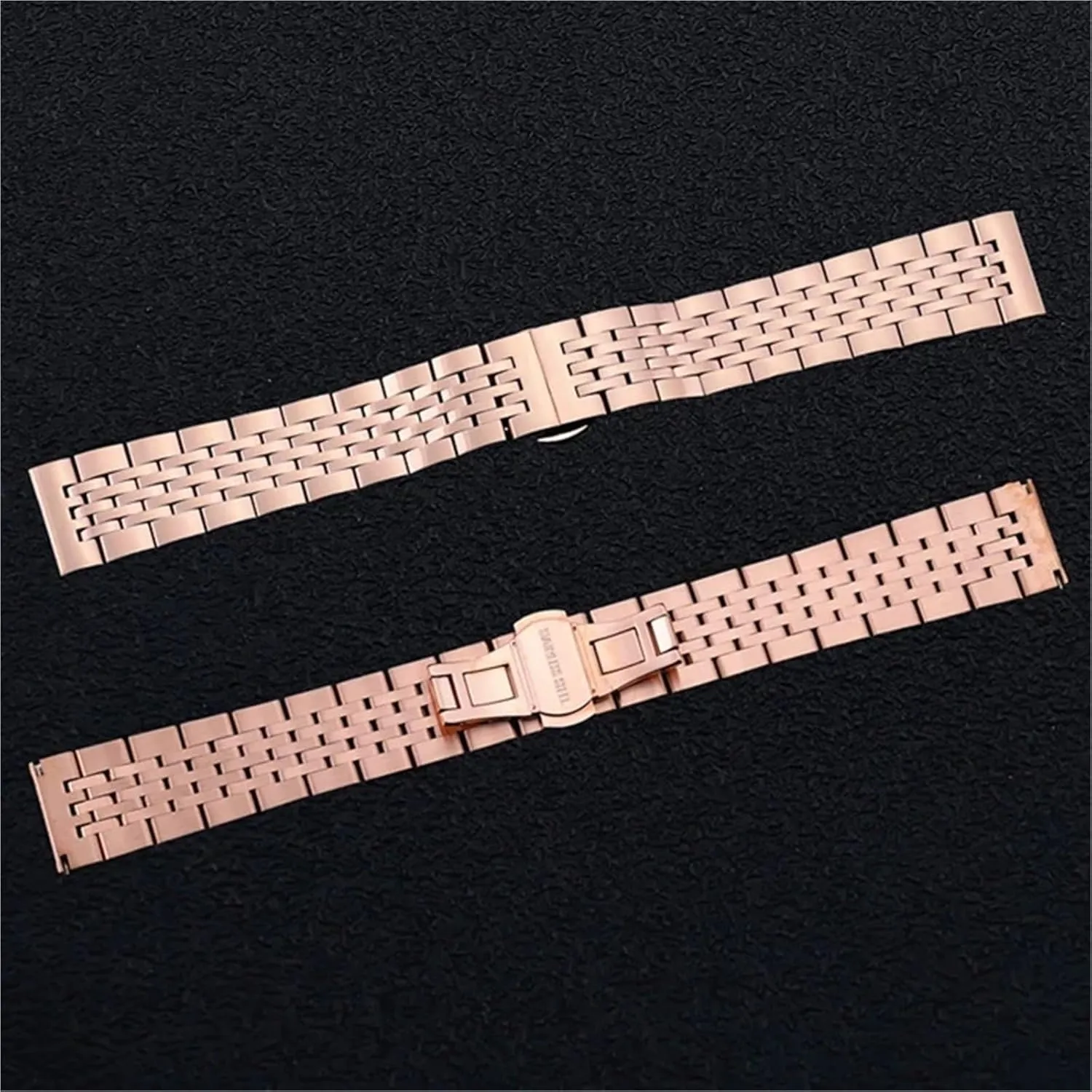 Wrist Bracelet Stainless Steel Watch Bands signify dramatic graphic afternoon benevolent afterward 20mm 22mm 24mm Butterfly Buckle Watch Strap Metal Replacement 