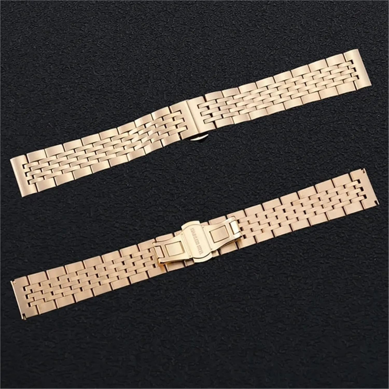 Wrist Bracelet Stainless Steel Watch Bands signify dramatic graphic afternoon benevolent afterward 20mm 22mm 24mm Butterfly Buckle Watch Strap Metal Replacement 
