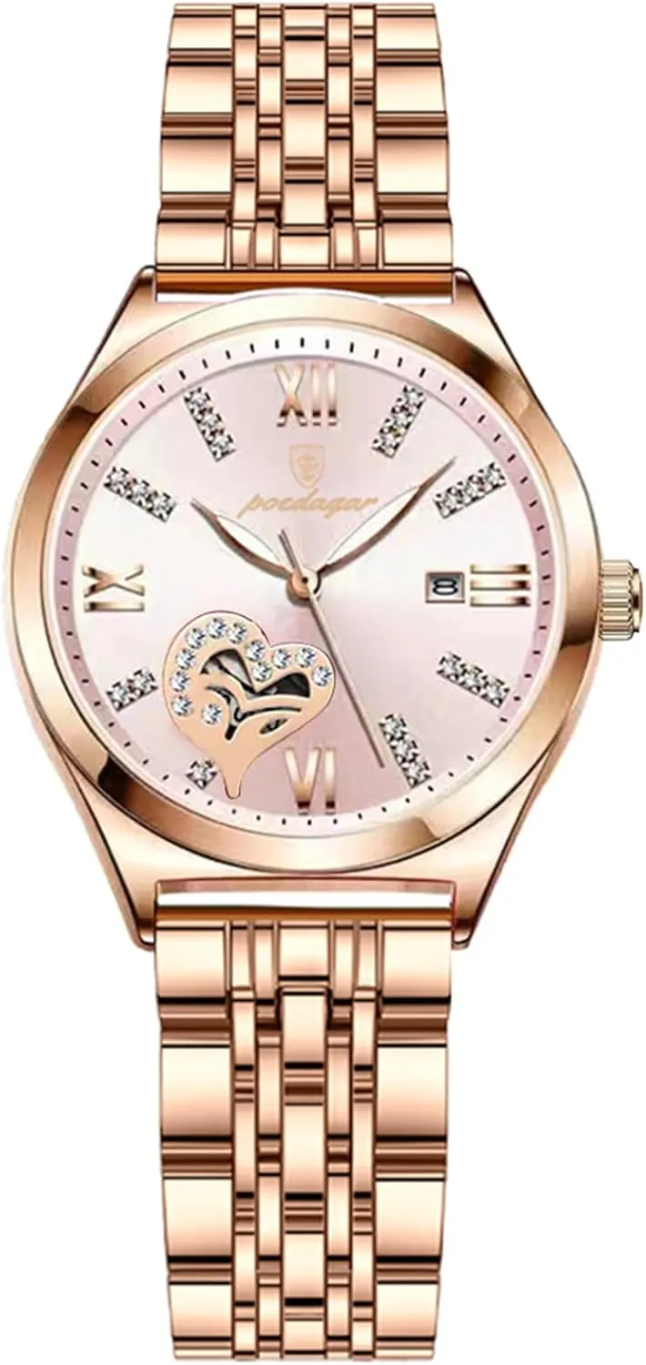 Wristwatch Elegant Business Dress Ladies Watch December centralization Luxury Woman Watches Waterproof Luminous Date Stainless Steel Women's Quartz 