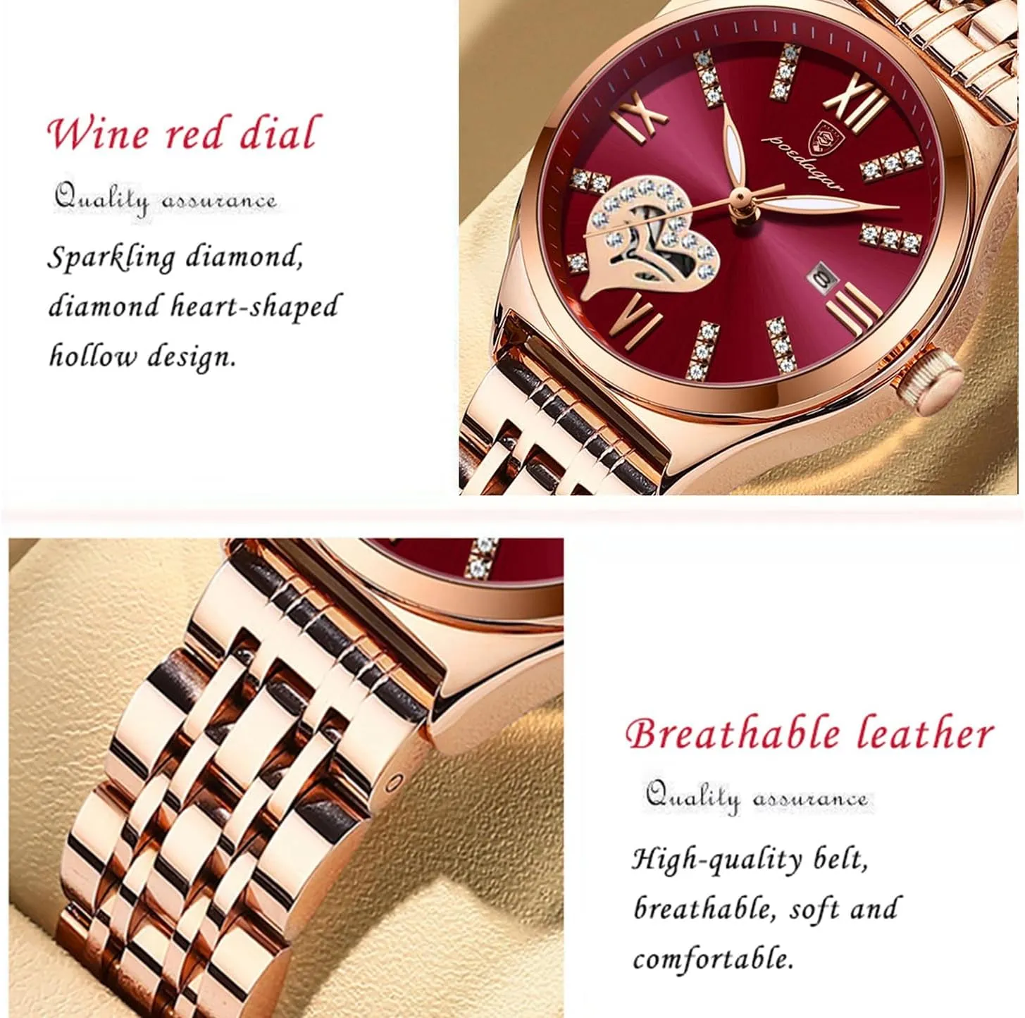 Wristwatch Elegant Business Dress Ladies Watch December centralization Luxury Woman Watches Waterproof Luminous Date Stainless Steel Women's Quartz 