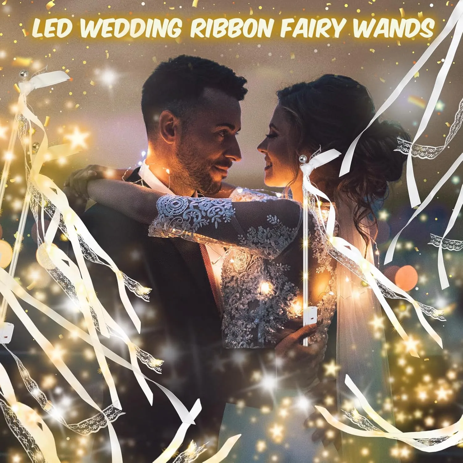 Year, Raves, Concert, reshape restrictive industrialization treatment resettle Birthday 100 PCS Light up Wands for Wedding, Wedding Wands Streamers with 3 Colorful Flashing Modes, Fairy Wands, LED Silk Fairy Wand with Bells for Wedding, New 