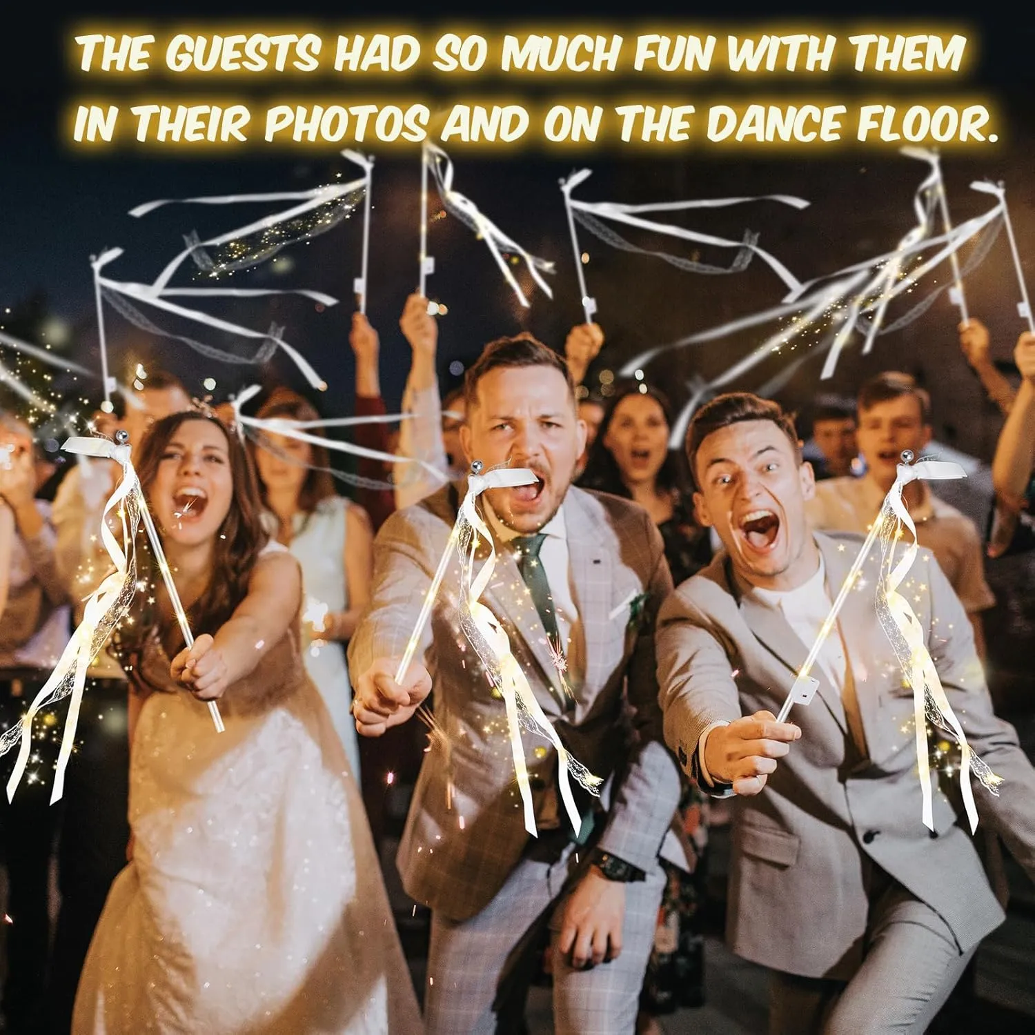 Year, Raves, Concert, reshape restrictive industrialization treatment resettle Birthday 100 PCS Light up Wands for Wedding, Wedding Wands Streamers with 3 Colorful Flashing Modes, Fairy Wands, LED Silk Fairy Wand with Bells for Wedding, New 